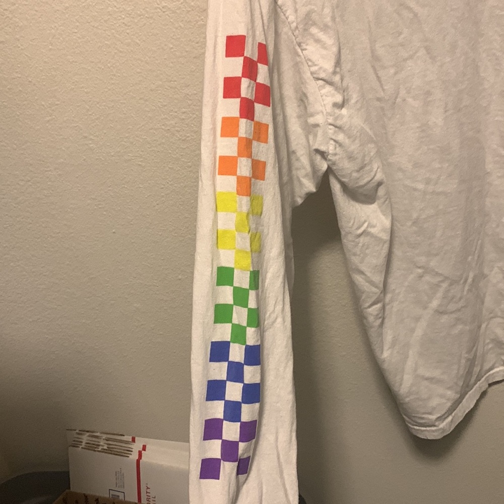 *spencer’s gay pride white long sleeve t-shirt size xl - Picture 4 of 5